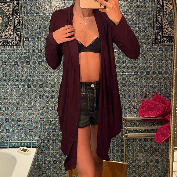 burgundy poncho from Ardene 💜 size XS/S - Picture 1 of 2